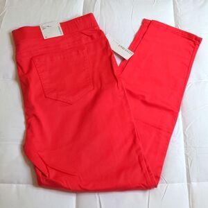 Ellen Tracy Denim XL Hot Pink The Pull On Legging in Hibiscus, NEW